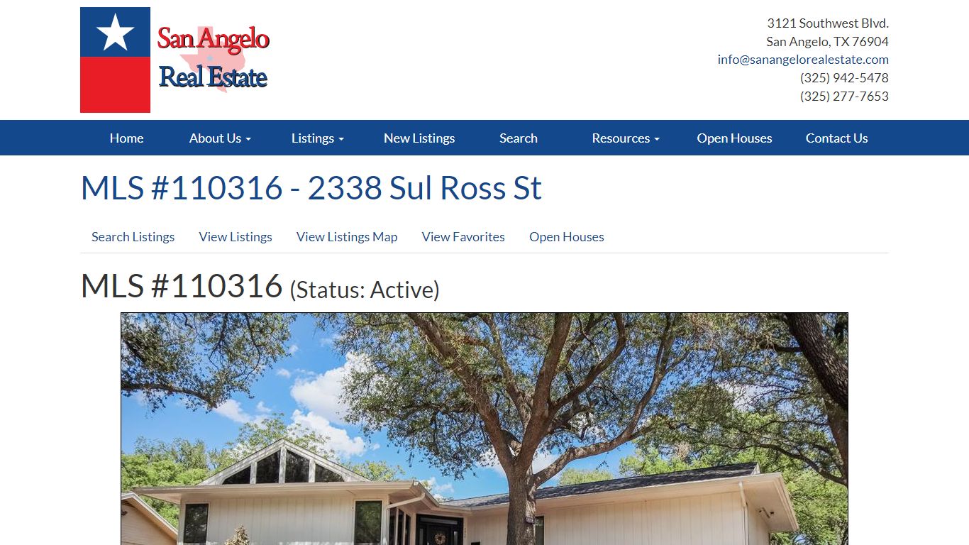 MLS #110316 - 2338 Sul Ross St :: San Angelo Real Estate - Real Estate ...